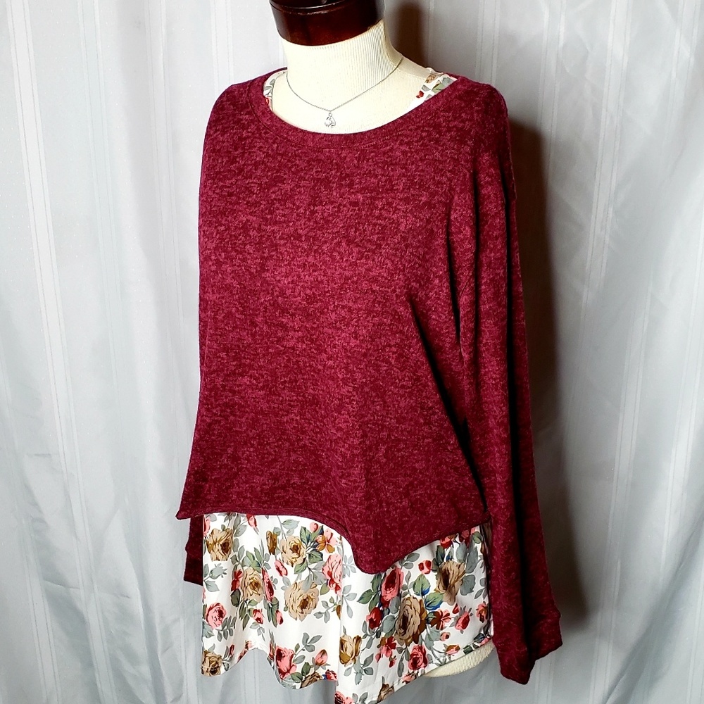 Burgandy Pullover By A&D